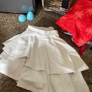 White ruffle skirt